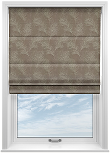 Feather, Coffee - Roman Blind
